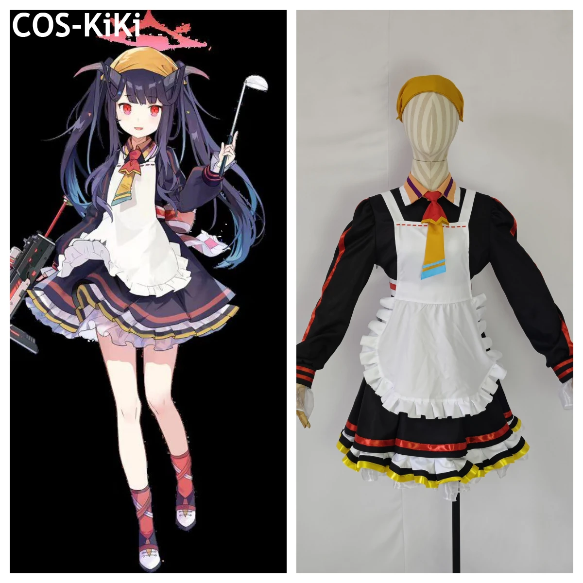 

COS-KiKi Blue Archive Aikiyo Fuuka Game Suit Maid Dress Cosplay Costume Lovely Uniform Halloween Party Role Play Outfit Women
