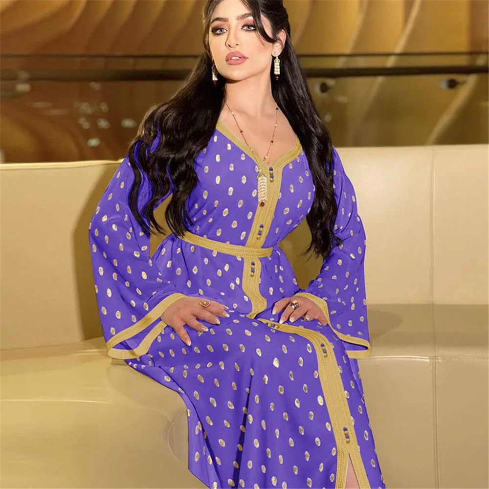 

2 Piece Set Arab Morocco Muslim Abaya Dress Dubai Abayas for Women Dresses Ramadan Turkey Islam Kaftan Robe With Belted Outfits