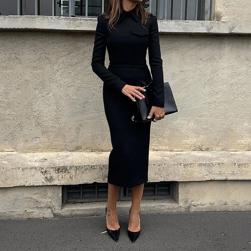 Женский комплект из 2 предметов Waytobele осенние элегантные однотонные комплекты