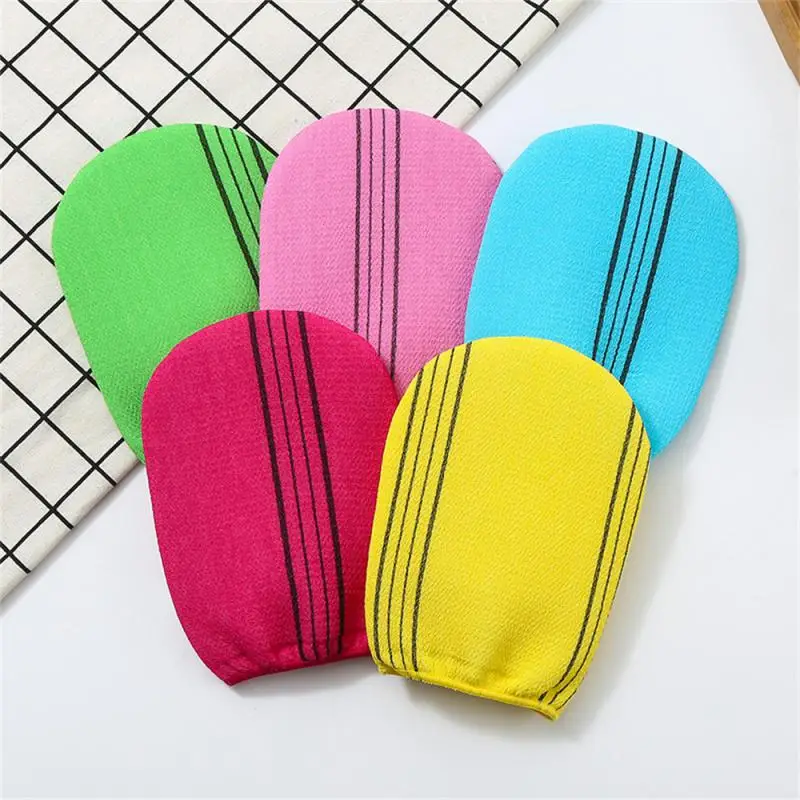 

Red Green Korean Italy Exfoliating Body-Scrub Towel Glove Smooth Skin Extreme Comfort Shower Bath Cleaner Exfoliating Towel