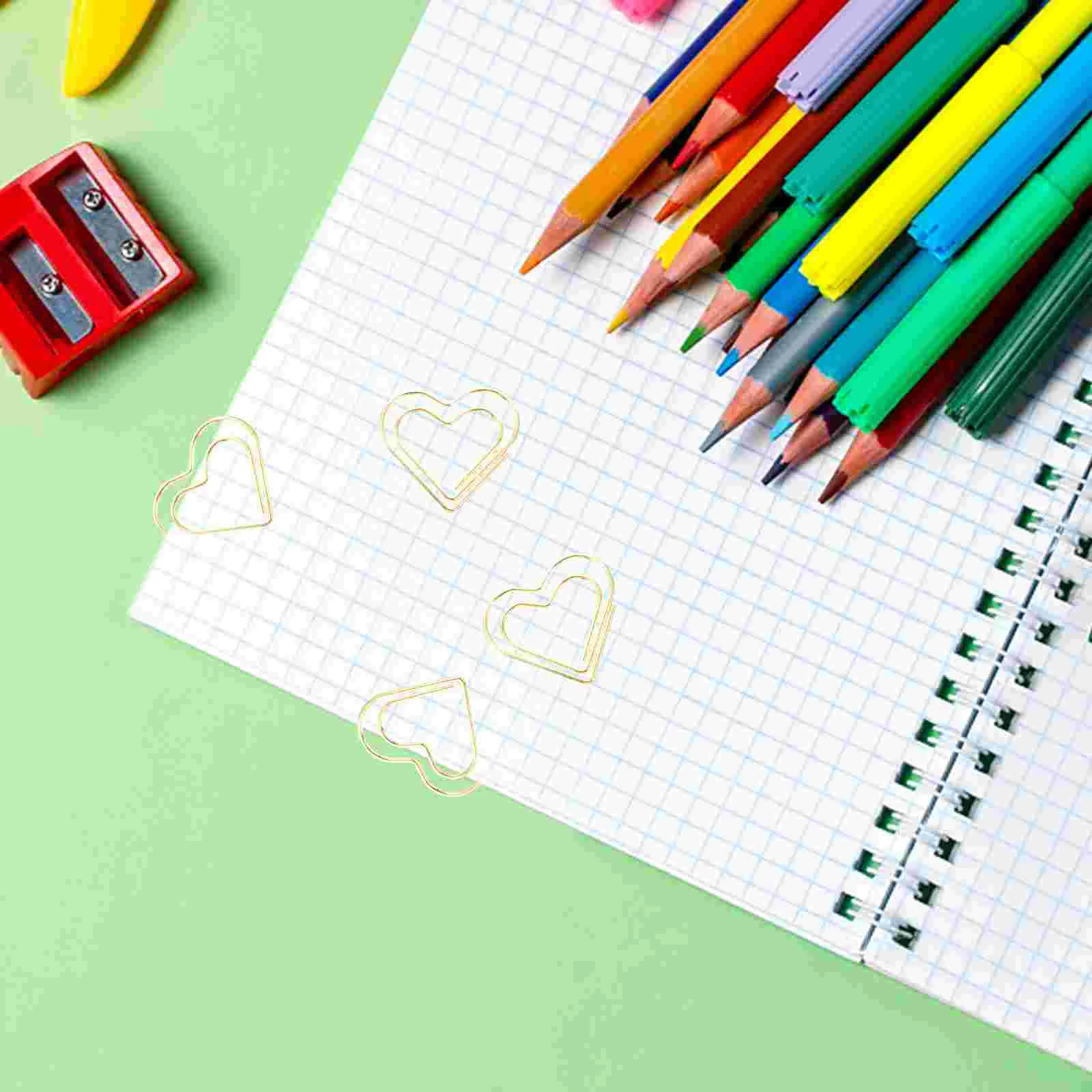 

100 Pcs Small Paperclip Cute Clips Document Swing Needle Metal Paperclips Office