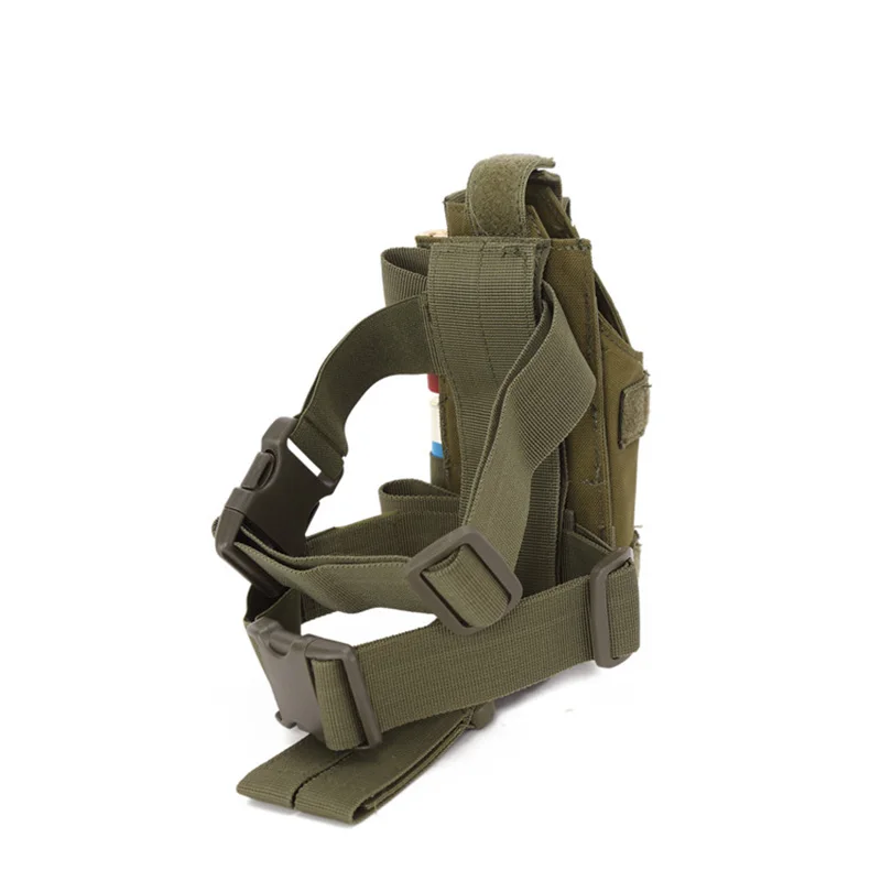Tactical Molle Drop Leg Platform Universal Gun Holster with Mag Pouch for Glock 17 M9 Adjustable Handgun Pistol Case |