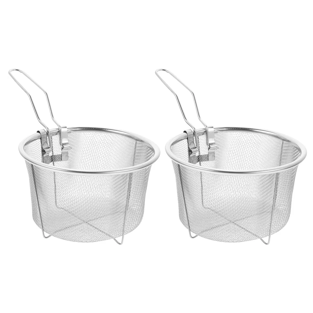 

Tableware Wire Fry Strainer French Fries Baskets Chip Fryer Potato Cooking Long Handle