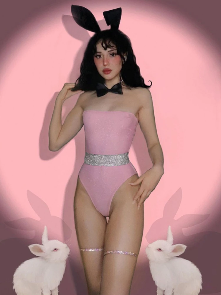 

Sleeveless Backless Sequin Sparkly U Neck Bodysuit Summer Luxury Bodycon Elegant Party Club Exotic Sexy Women's Romper 2022