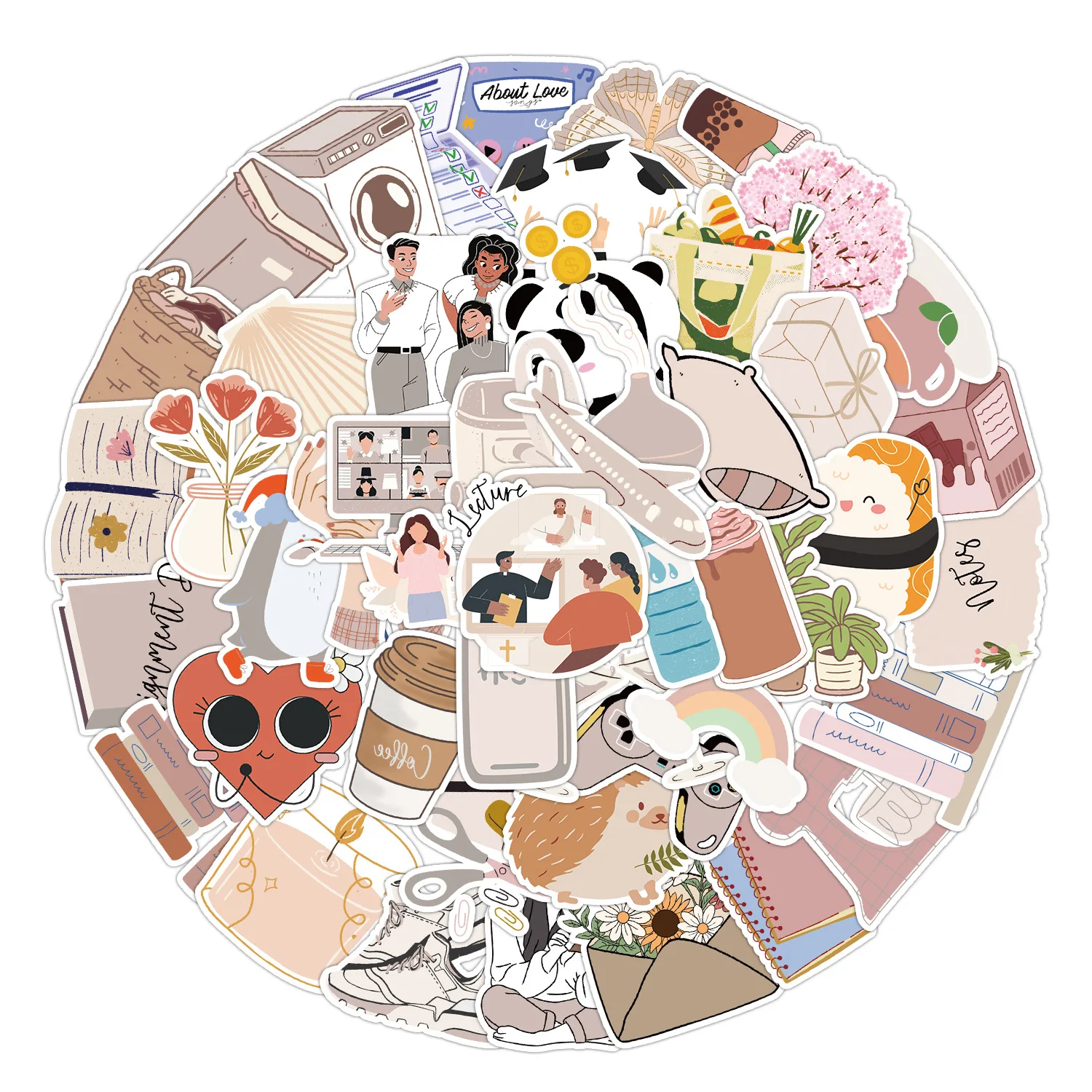 

50pcs Student Plan Laptop Phone Computer Decoration Creative Waterproof Sticker