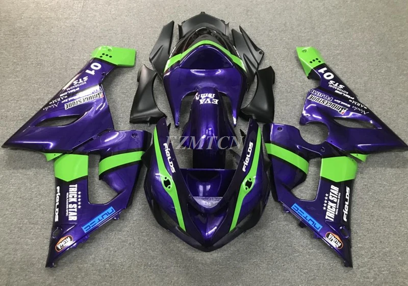 

4Gifts New ABS Whole Motorcycle Fairings Kit Fit For Kawasaki Ninja ZX-6R ZX6R 636 2005 2006 05 06 Bodywork Set Purple