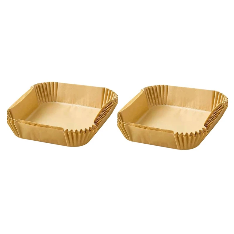 

100Pcs Air Fryer Parchment Paper Liners Non-Stick Disposable Liners , Perforated Square Parchment Paper For Baking