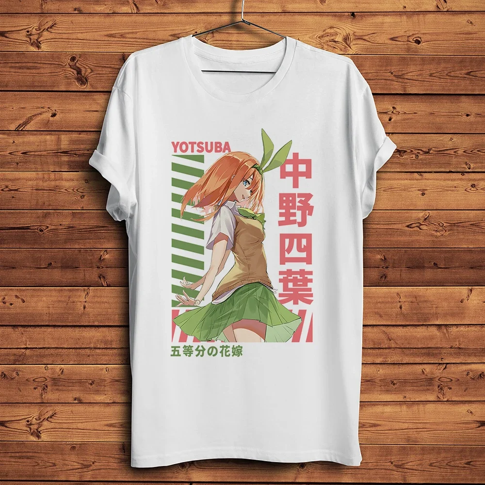 Фото Kawaii Yotsuba Nakano Забавная аниме-футболка Waifu, футболка с короткими рукавами унисекс, уличная одежда Otaku, Quintessential Quintuplets №2