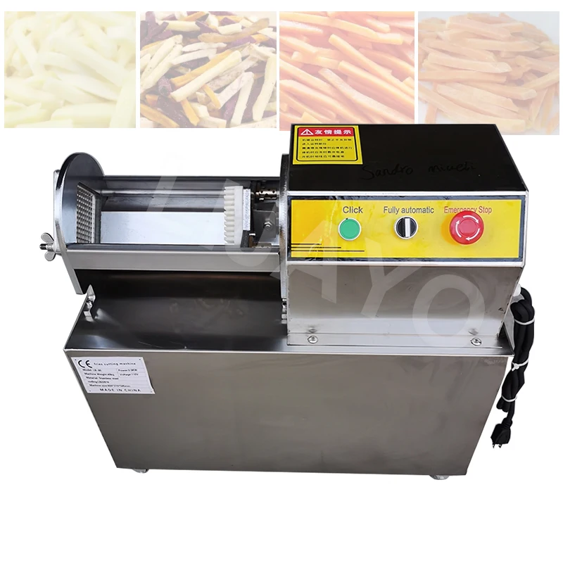 

Industrial Electric Cassava Carrot Strip Cutter Machine Automatic French Fries Cutting Maker