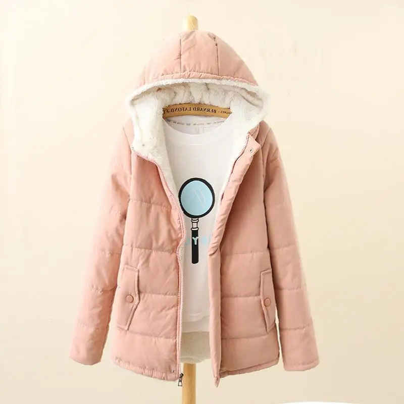 Autumn and Winter 2022 New Thickened Korean Hooded Cotton Padded Jacket Women's Long Sleeved Bread Coat Female And Lady Coats