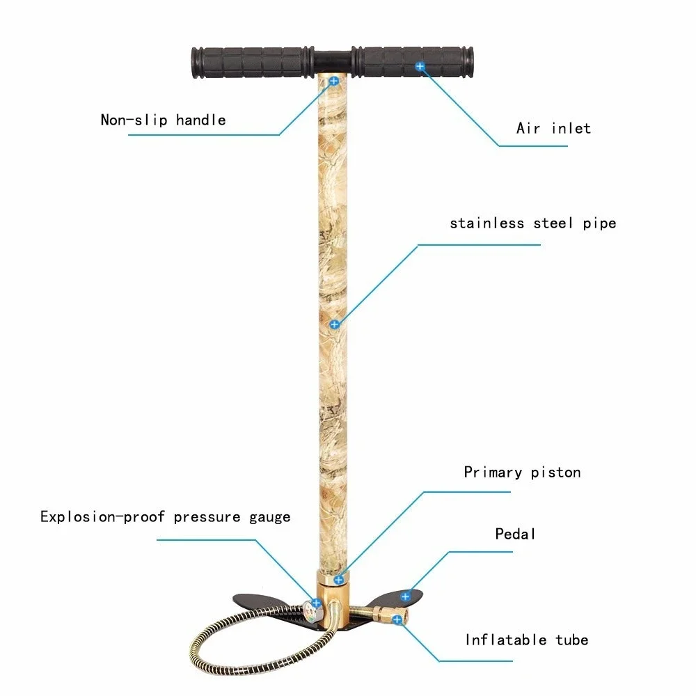 3-ступенчатый ручной насос PCP для пневматических винтовок Pcp 300 бар 30 мпа 4500