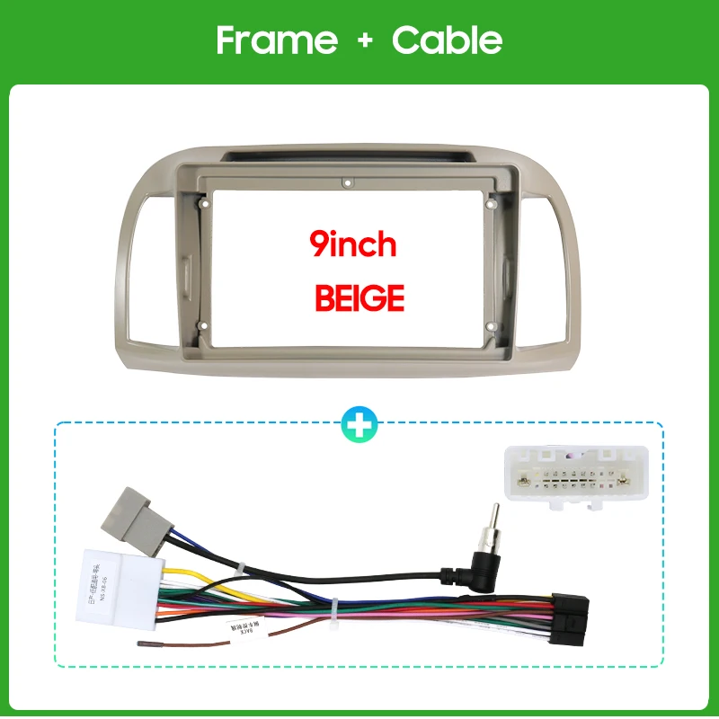 

Для NISSAN Micra/March K12 2002-2010 9-дюймовый автомобильный радиоприемник, лицевая панель, приборная панель, головное устройство, установка автомобиля, стерео CD, DVD, кабели с рамкой