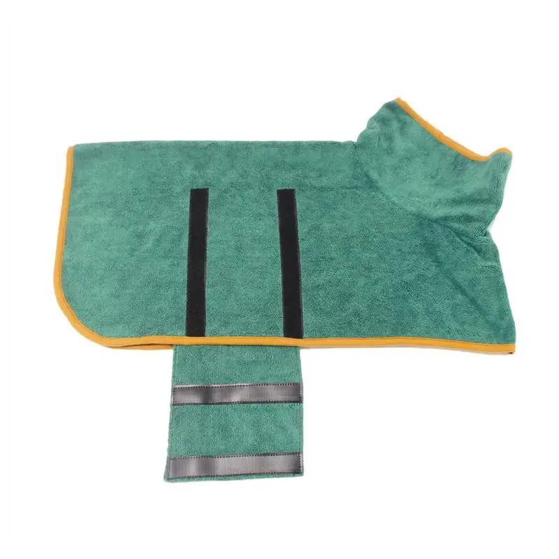 

Dog Drying Robe Pet Bath Robe Microfibre Dog Towel Robe Fast Drying Towel For Dog With Magic Sticker Collar Dog Towels For
