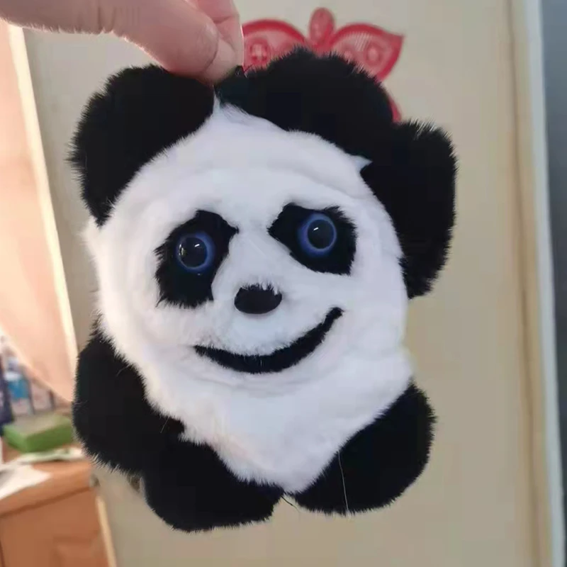 

2022 Women And Men's Winter Olympics Panda Real Rex Rabbit Fur DwenDwen Keychain