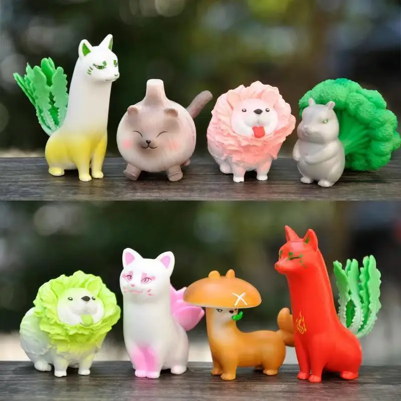 

Kawaii Vegetable Elf Cabbage Dog Figure Toy Model Anime Action Figure Doll Home Decoration Ornaments Children's Birthday Gifts