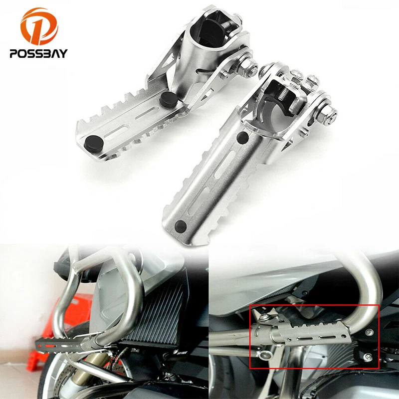 

Footboards for Motorcycle Highway Front Foot Pegs Folding Footrests Pedals Clamps for BMW R1200GS LC 2013-2016 2017 2018 2019