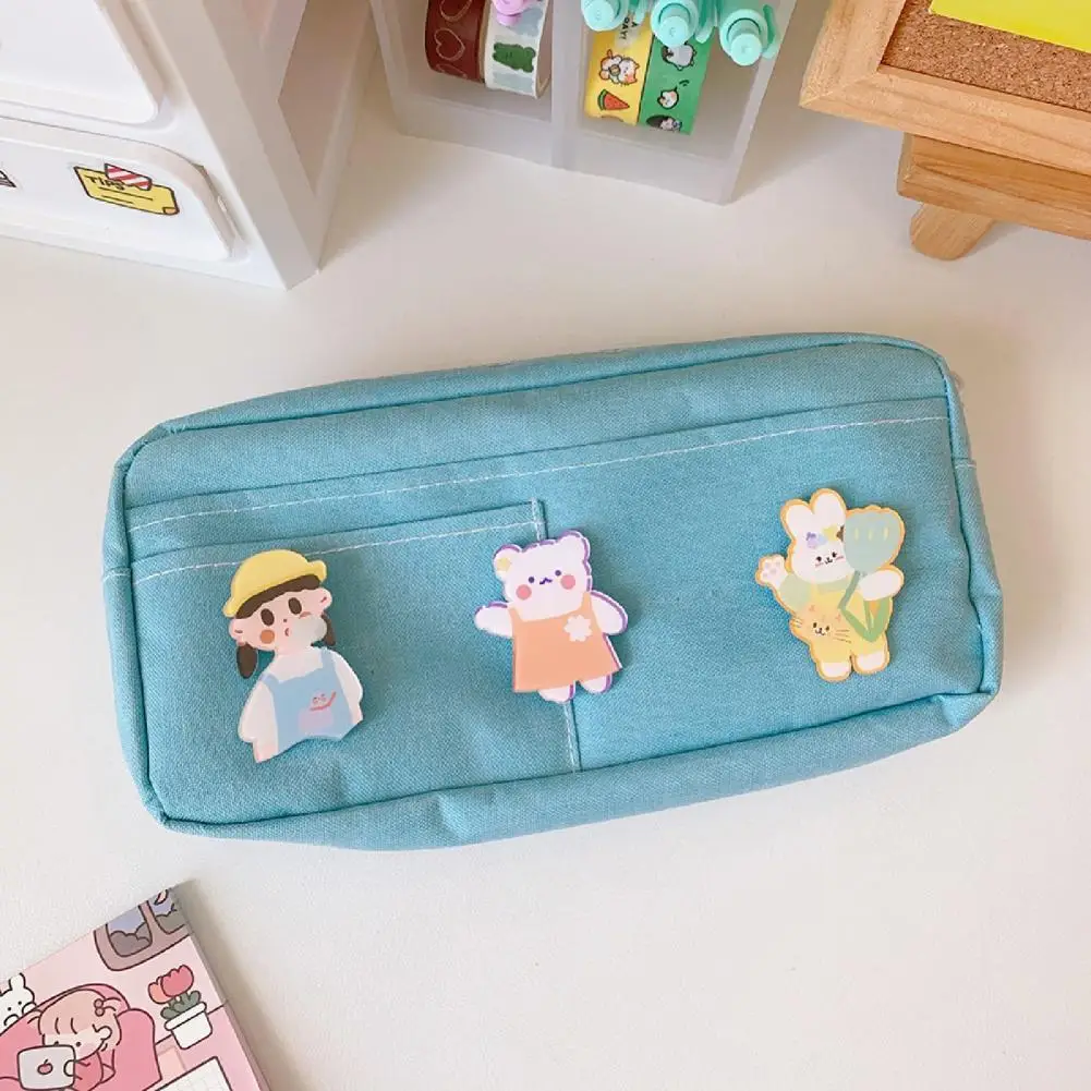 

Lightweight Useful Portable Large Capacity Stationery Bag Canvas Stationery Bag Portable for Students