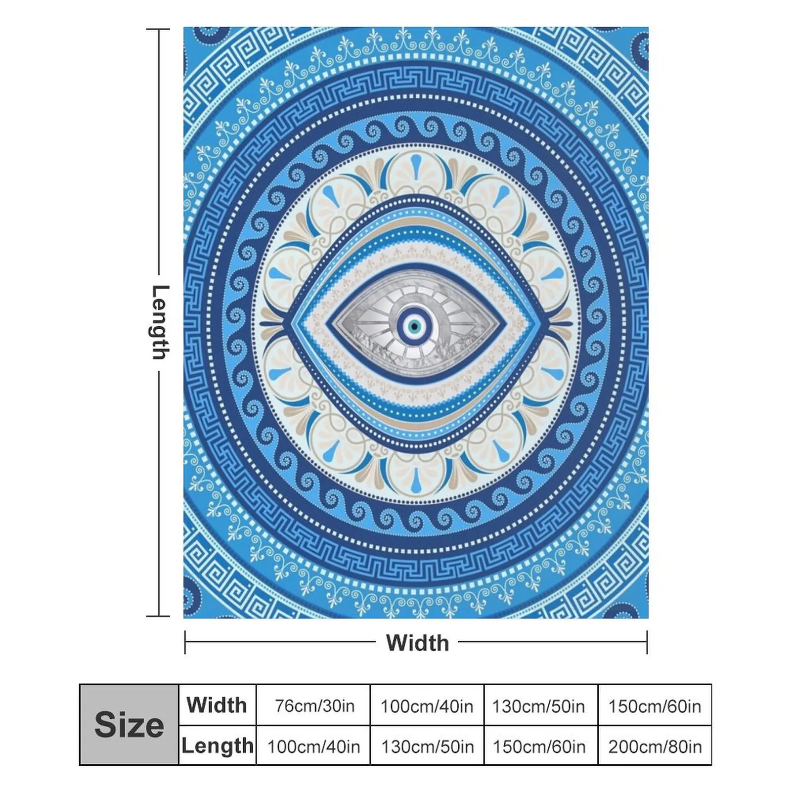 Греческий Мати Матаки - Греческое одеяло с орнаментом от сглаза модное очень