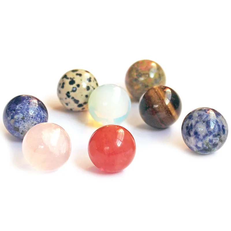 

Wholesale Natural Stone 20mm Beads Reiki Healing Crystals Chakra Round Sphere Ball For Jewelry Making Gemstone Accessories 1pc