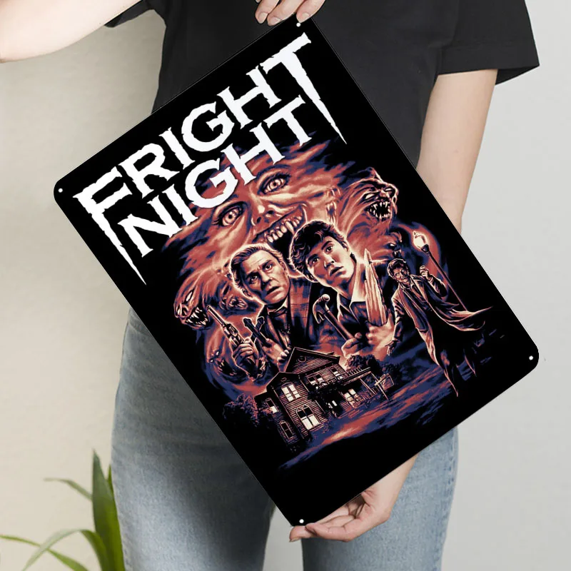 Металлическая вывеска ужасов в стиле 80-х годов постер с фильмом настенное