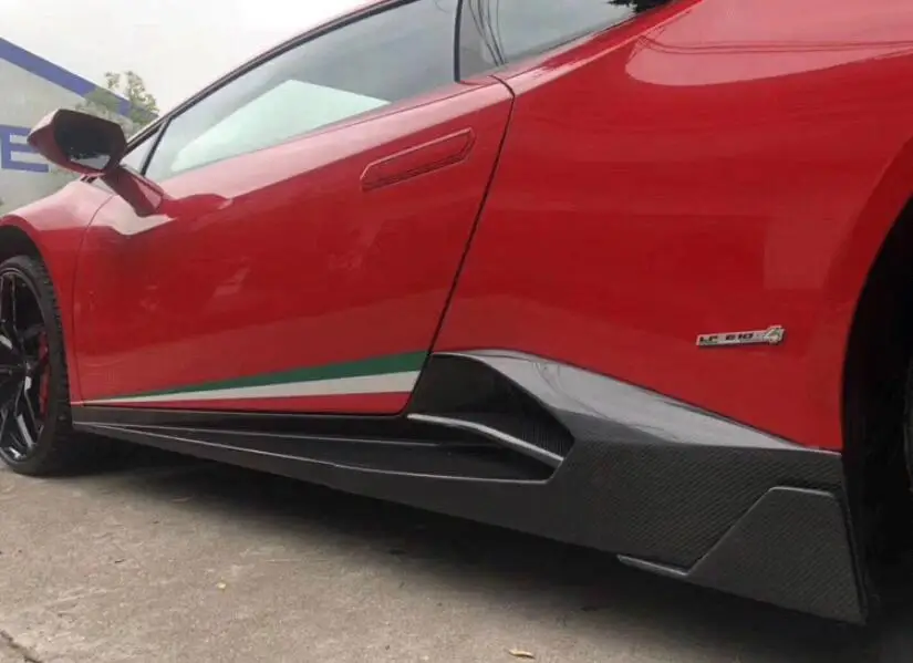 Боковые юбки для Lamborghini Huracan LP580 LP610 2014-2020 боковые чехол губ из углеродного волокна