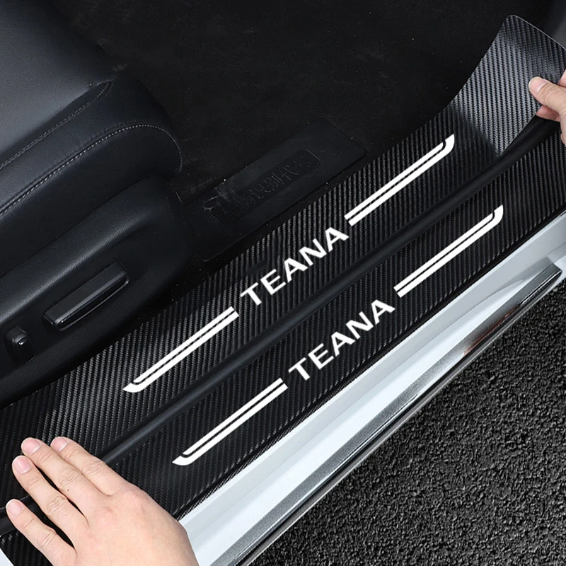 

5 шт., защитные наклейки на порог автомобильной двери, для Nissan Teana Logo 2015 2016 2017 2018 2019 2020 2021
