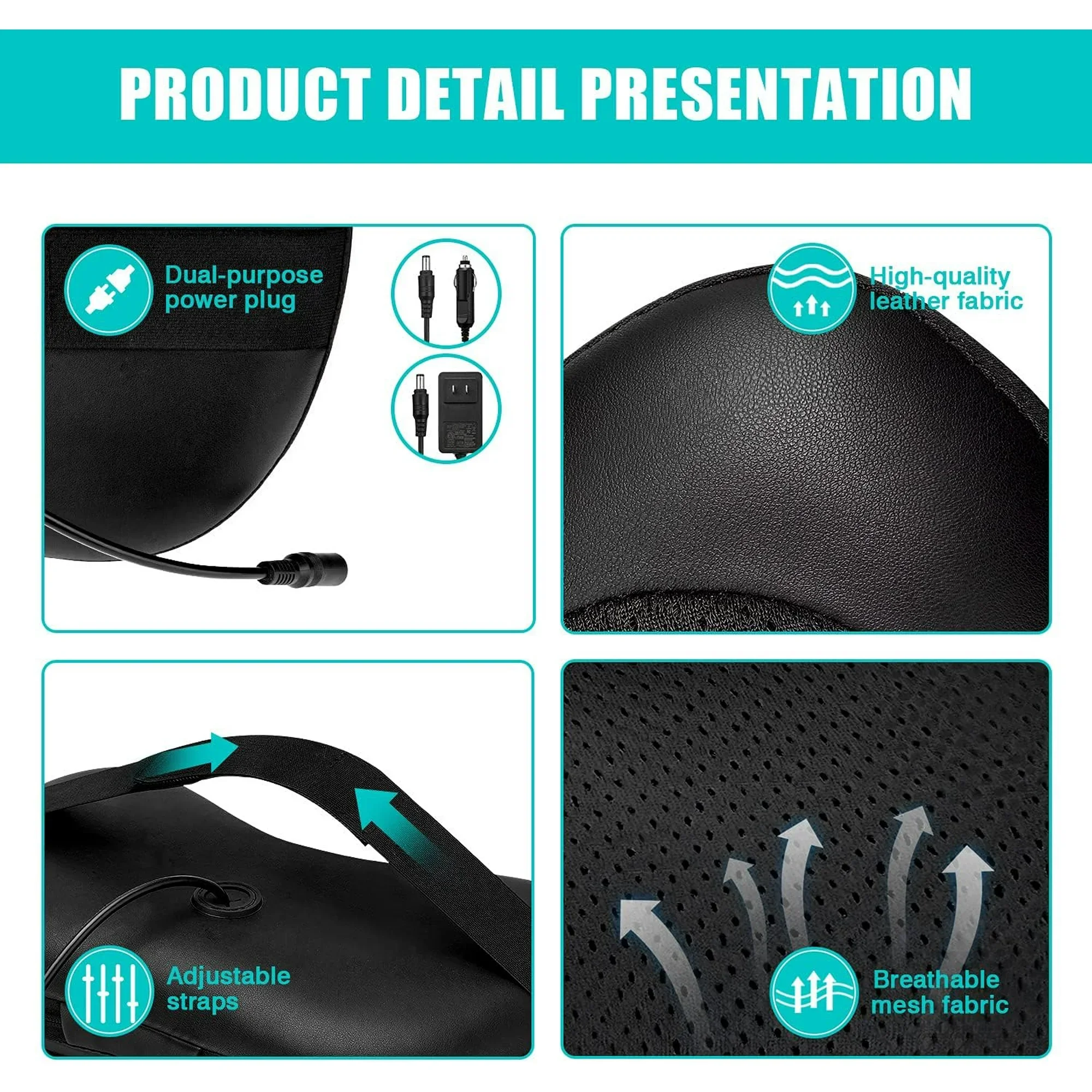 Массажер для шеи с подогревом 4 подушки защиты головы и Массажная подушка спины