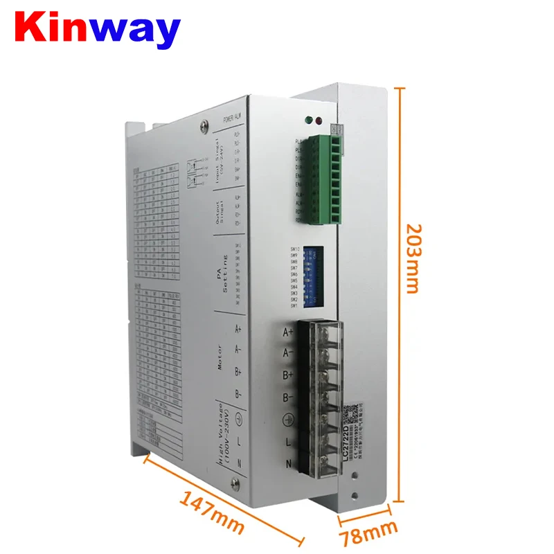 Драйвер шагового двигателя Kinway 220 В 7.0A LC3722D подходит для nema 34 42 шаговый двигатель
