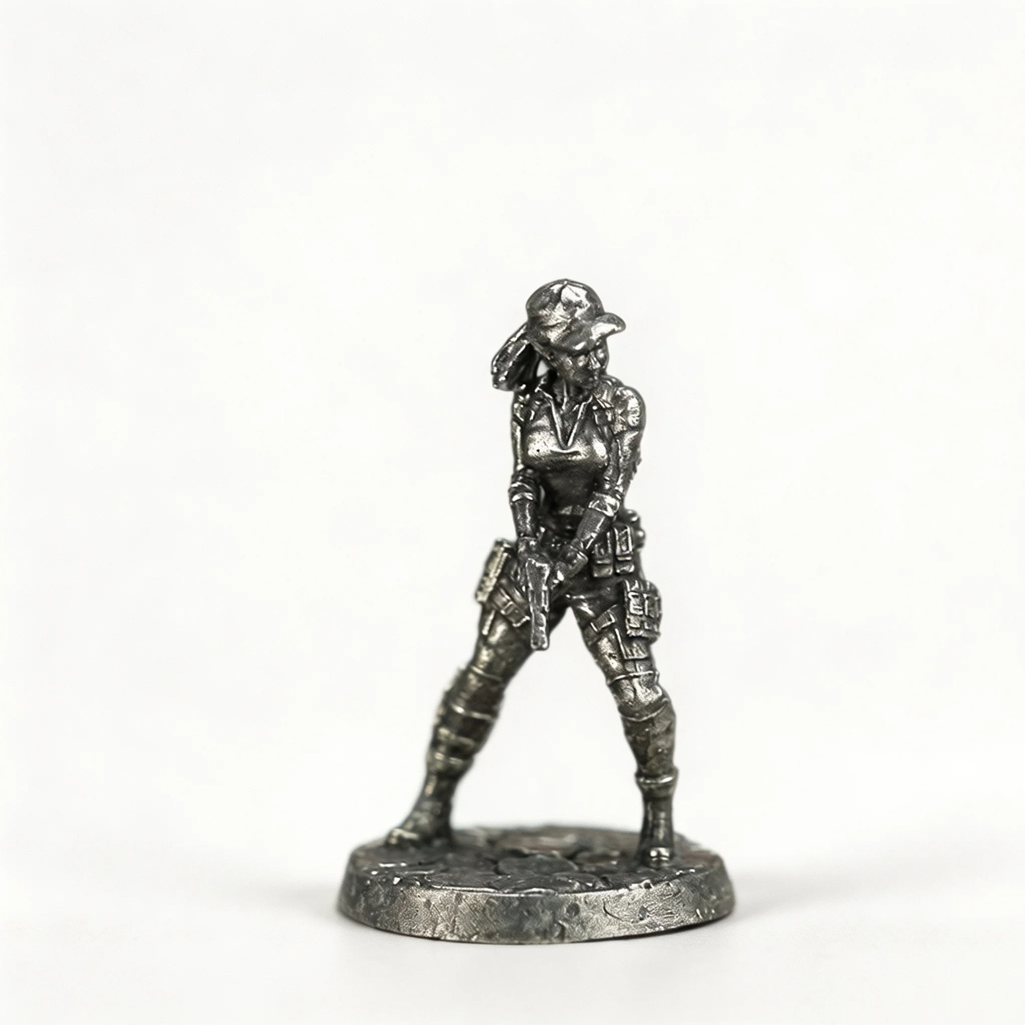 Фото Миниатюрная фигурка солдата из игры Resident Evil из белого медного сплава, игрушка, настольное украшение, шахматная фигура, статическая модель для демонстрации. №2