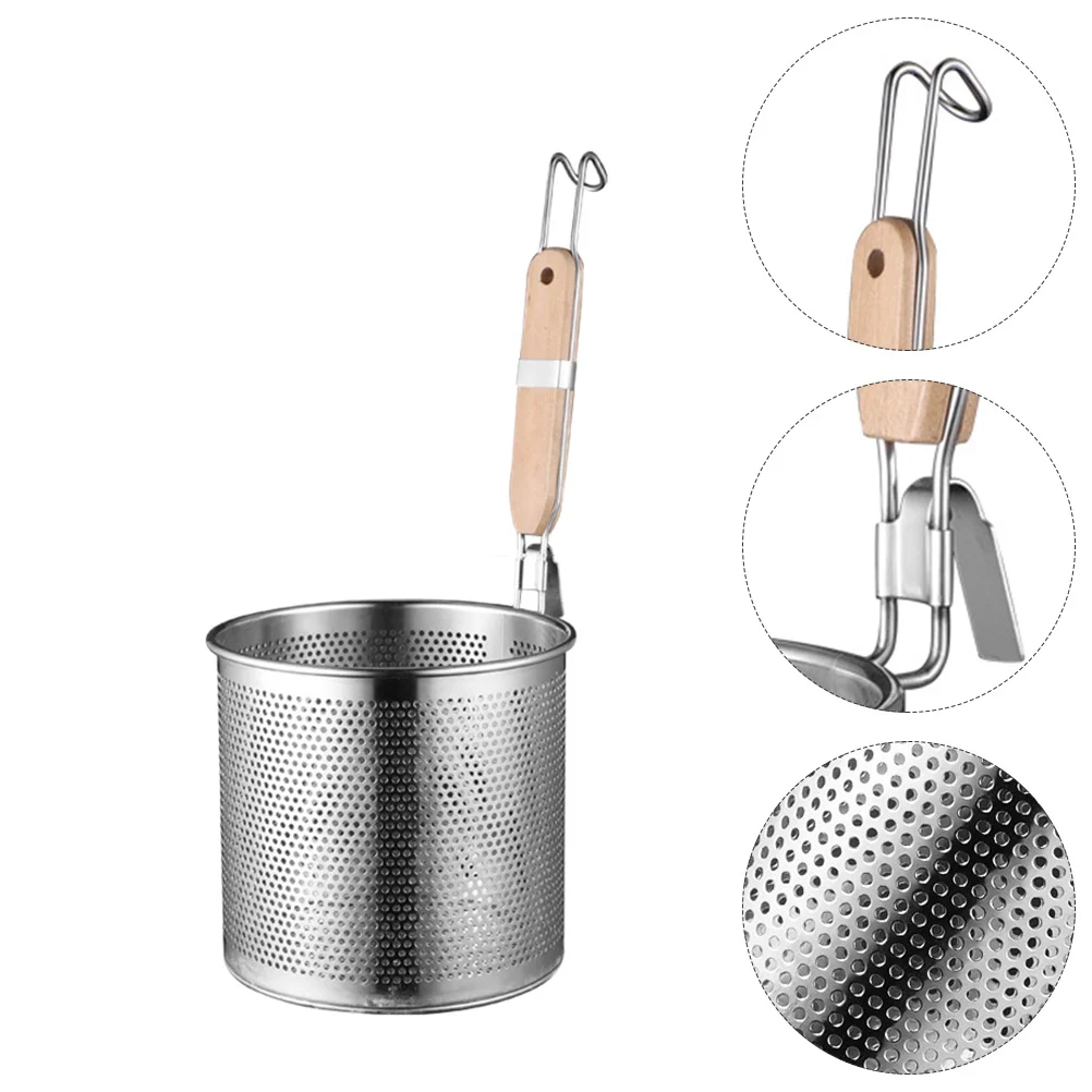 

Strainer Spoon Mesh Basket Pasta Metal Skimmer Noodle Colander Kitchen Spider Filter Pot Oil Hot Frying Soup Steel Stainless