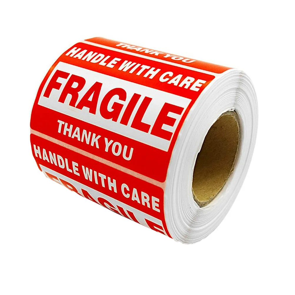 

1 Roll/500pcs Fragile Decals Shipping Packing Handle with Care Label Stickers