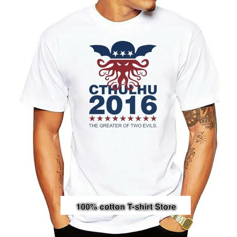 

Cthulu Tops Camiseta 100% algodón Premium The Call Of H. P. Camiseta de Lovecraft, figura completa