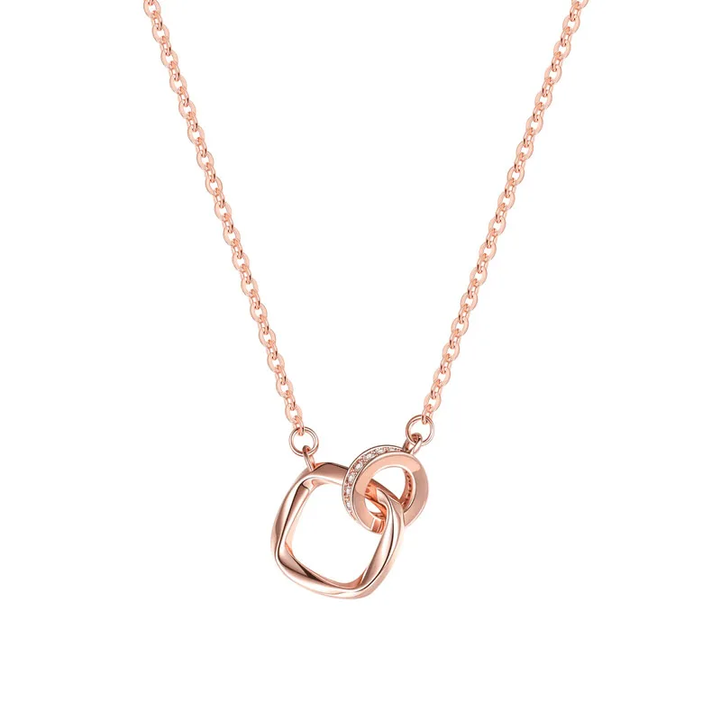 Ожерелье Kolmnsta женское длинное из циркония круглой и квадратной формы длинная