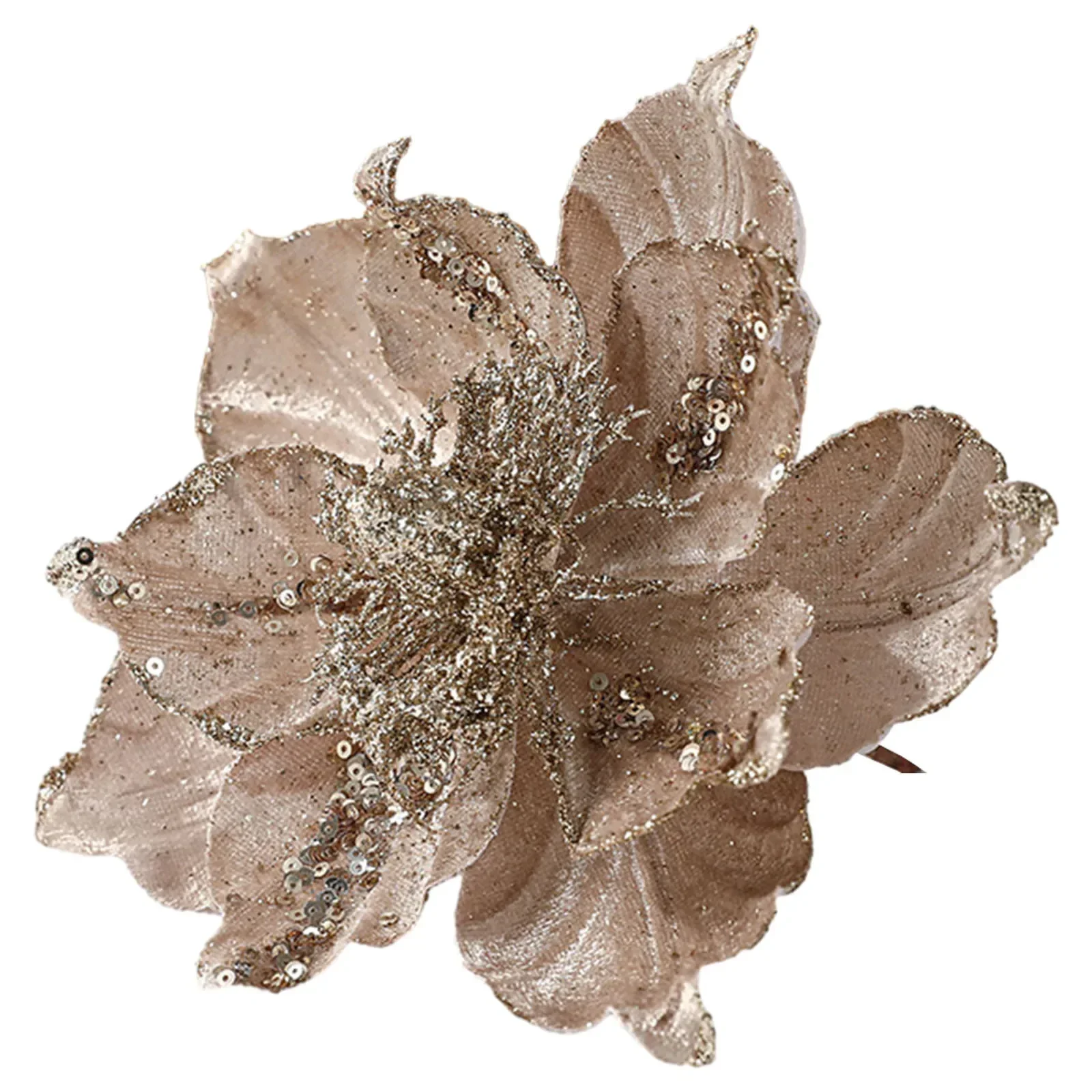 1 шт. Блестящий Рождественский цветок искусственный пуансеттийный украшения для