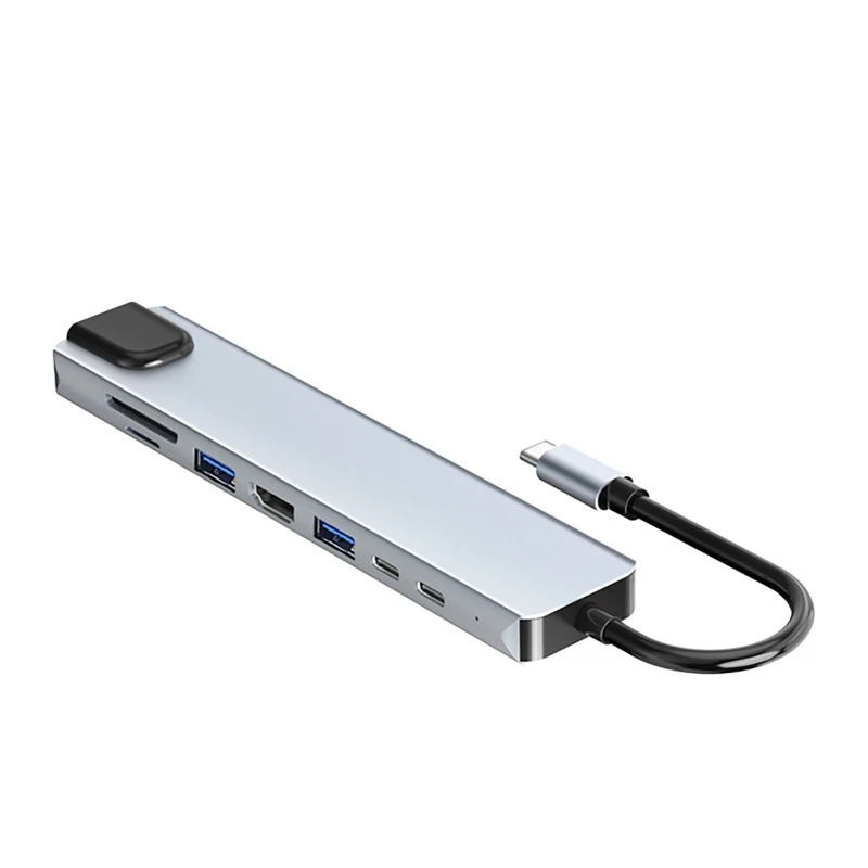 

Multifunction HUB 8 In 1 Type-C Hub For Laptop HUB Support Pd Transmission