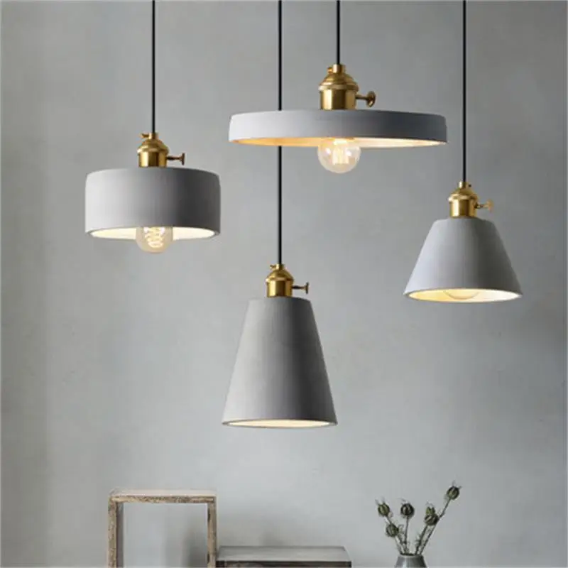 

American retro chandelier, personalized coffee shop light, creative bar, restaurant, cement single head small chandelier