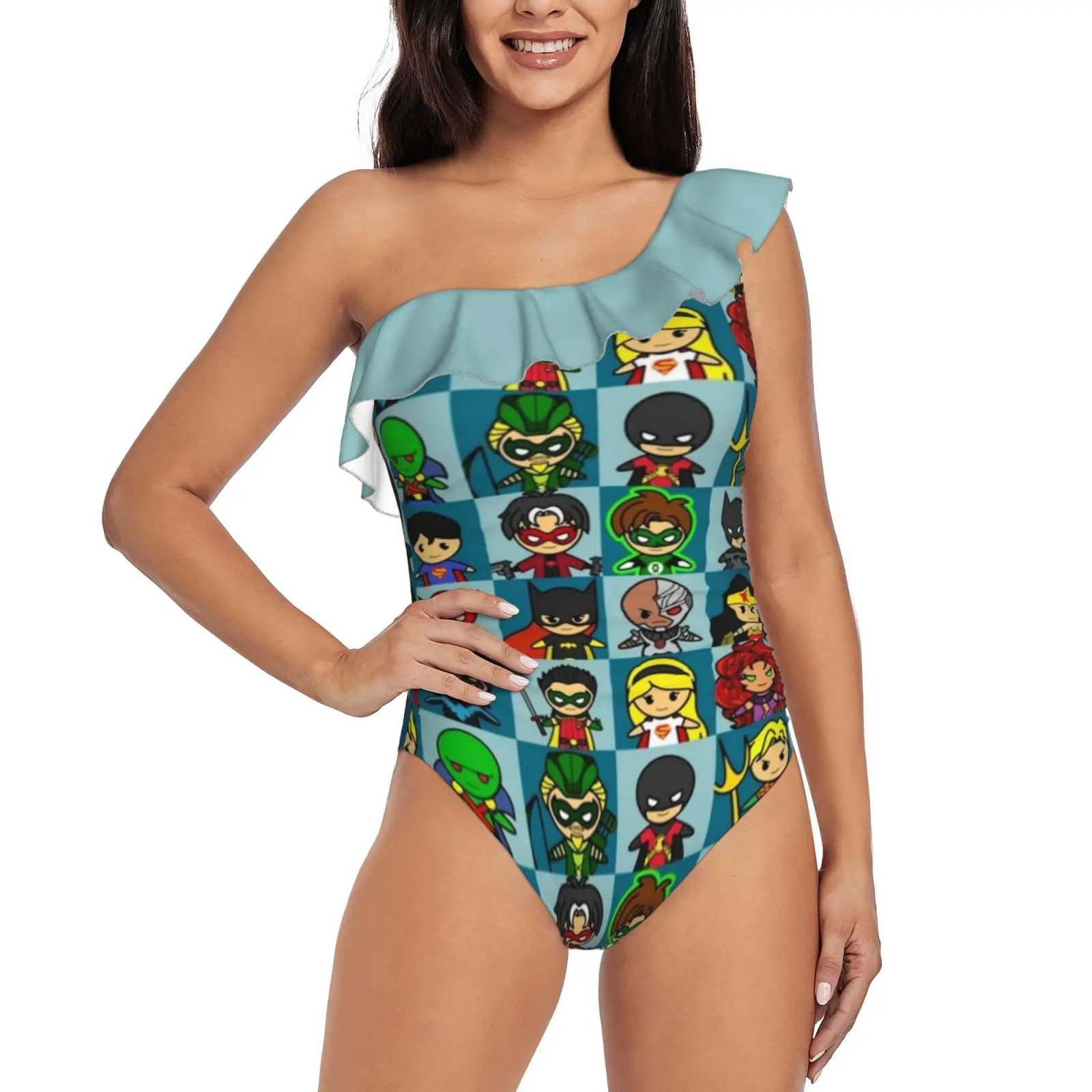 Слитный купальник Hero Cube 2 с оборками женский сексуальный Монокини новые пляжные