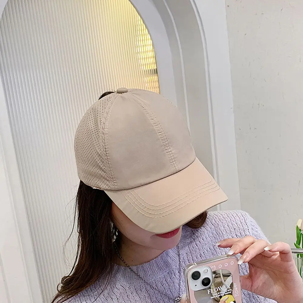 

Новинка летняя простая Спортивная Солнцезащитная шляпа в Корейском стиле для улицы Женская сетчатая шляпа бейсболка с крестом