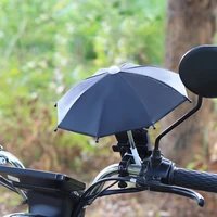 1pcs new hot motorcycle phone holder mini sunshade umbrella bicycle decoration accessories polyester mobile automatic umbrella