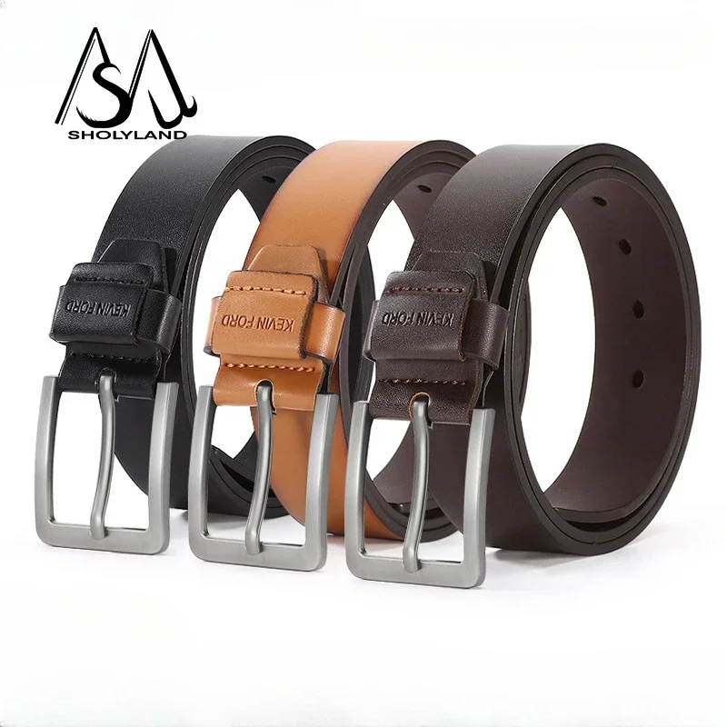 Модный Мужской Ремень С Перфорированной Пряжкой Из Сплава. Повседневный