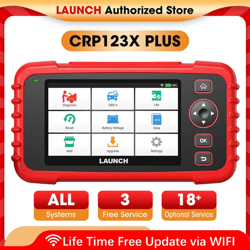 

LAUNCH CRP123X Plus OBD2 сканер DIY считыватель кодов автомобильный диагностический инструмент автоскоп автомобильное сканирование автодиагностика OBD бесплатное обновление