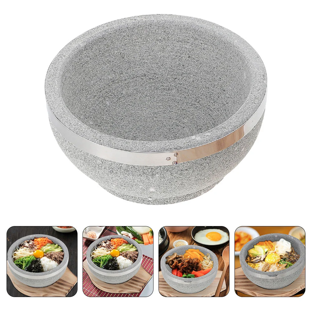 

Stone Bowl Bowal Dolsot Korean Bibimbap Pot Stew Stoneware Bowls Kitchenware Restaurant Cooking Ceramic