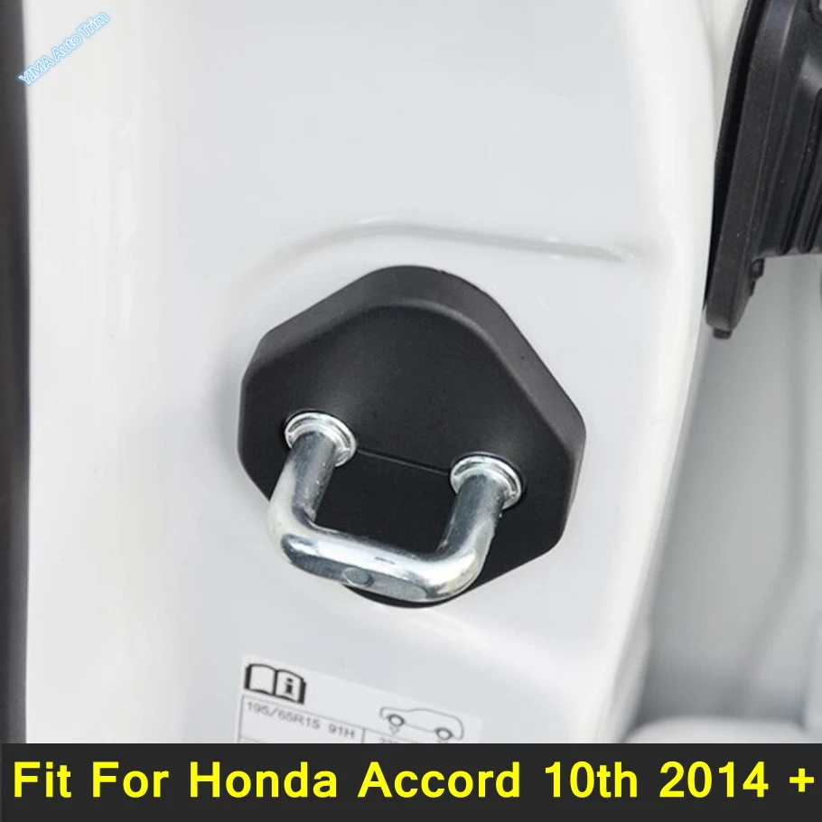 

Стайлинг автомобиля, защитная крышка для внутреннего дверного замка, комплект накладок для Honda Accord 10 2014-2021 гг., черные пластиковые аксессуары для ремонта интерьера