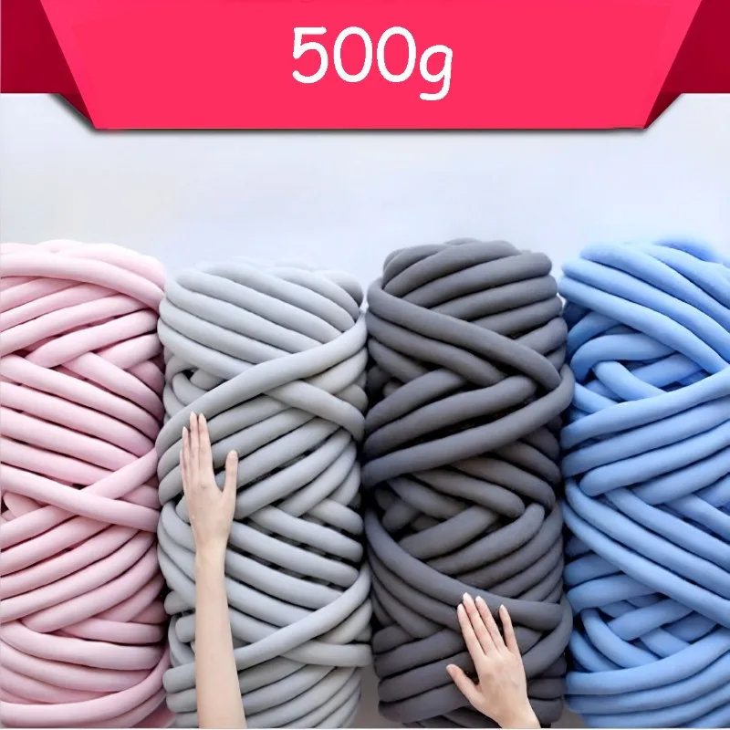 500 г супер бархатная массивная пряжа толстая объемная гигантская для вязания рук