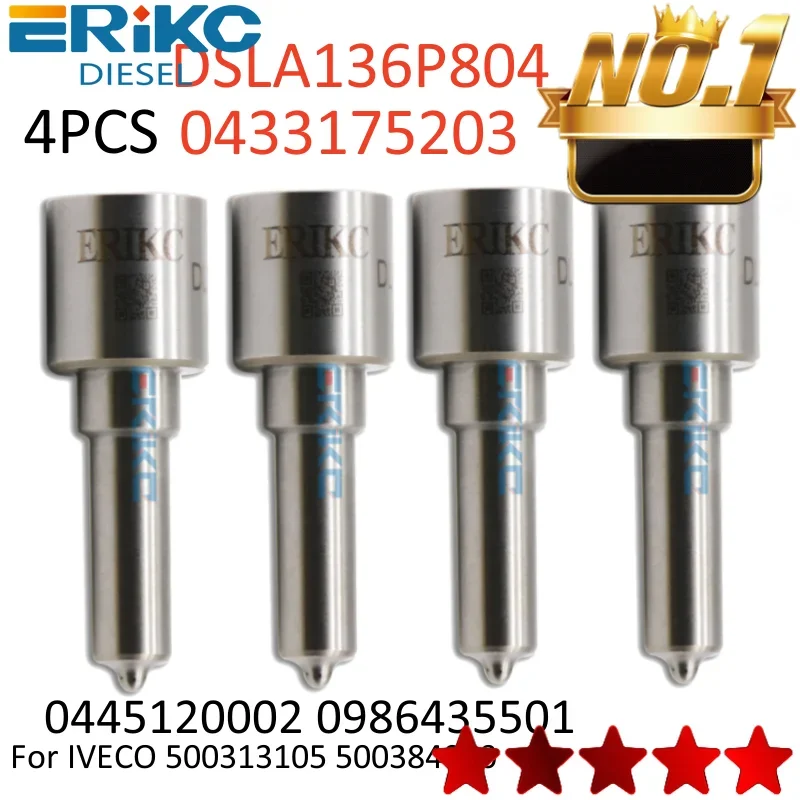 4 шт. дизельная форсунка DSLA136P804 0433175203 Сопло Common Rail DSLA 136P 804 для IVECO 500313105 0445120002 0986435501