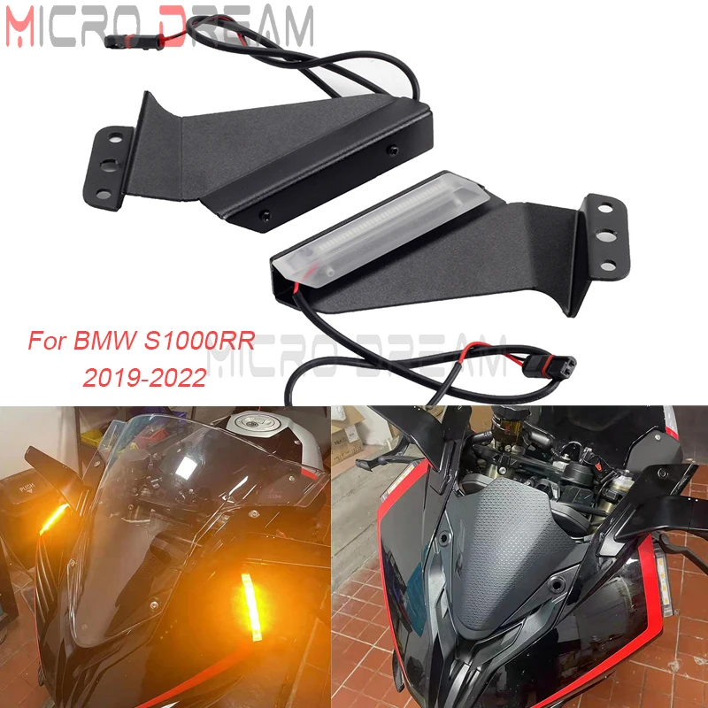 New Motorcycle LED Front Turn Signal Light Amber Flash Light Indicator For BMW S1000 RR S1000RR 2019 2020 2021 2022 Accessories