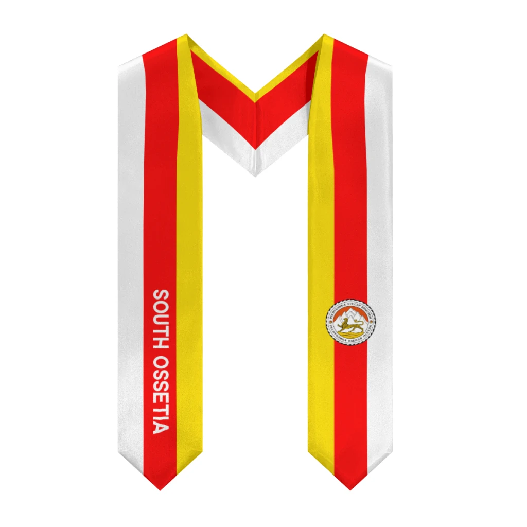 Больше дизайна Выпускная шаль Флаг Южной Осетии и флаг США Палантин Пояс Honor Study