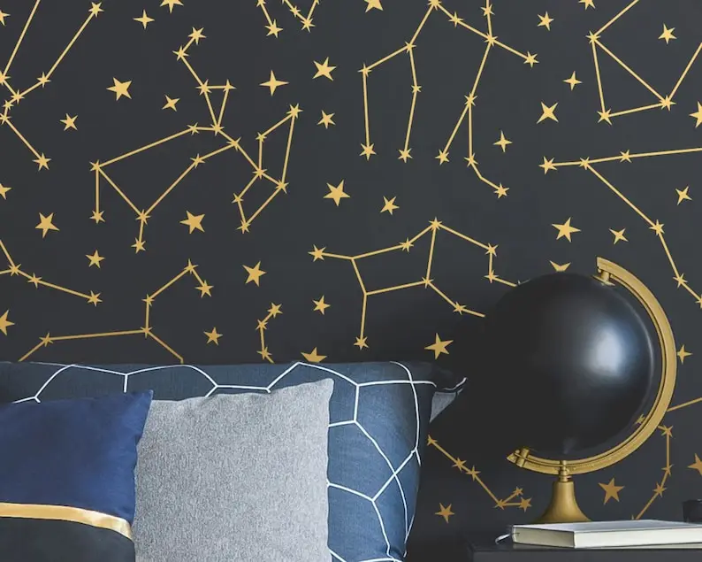 

Zodiac Constellation Wall Decals - Star Decals, Zodiac Gift, Wall Decor, Gift for Her, Constellations, Wall Decals, Nursery Deco