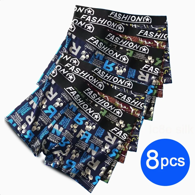 

9 шт./партия, мужские Бесшовные трусы-боксеры из вискозы