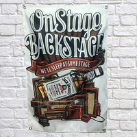 on stage backstagf vintage beer poster banner wall art decorative hanging chart retro bar signs shabby chic flag home decoration